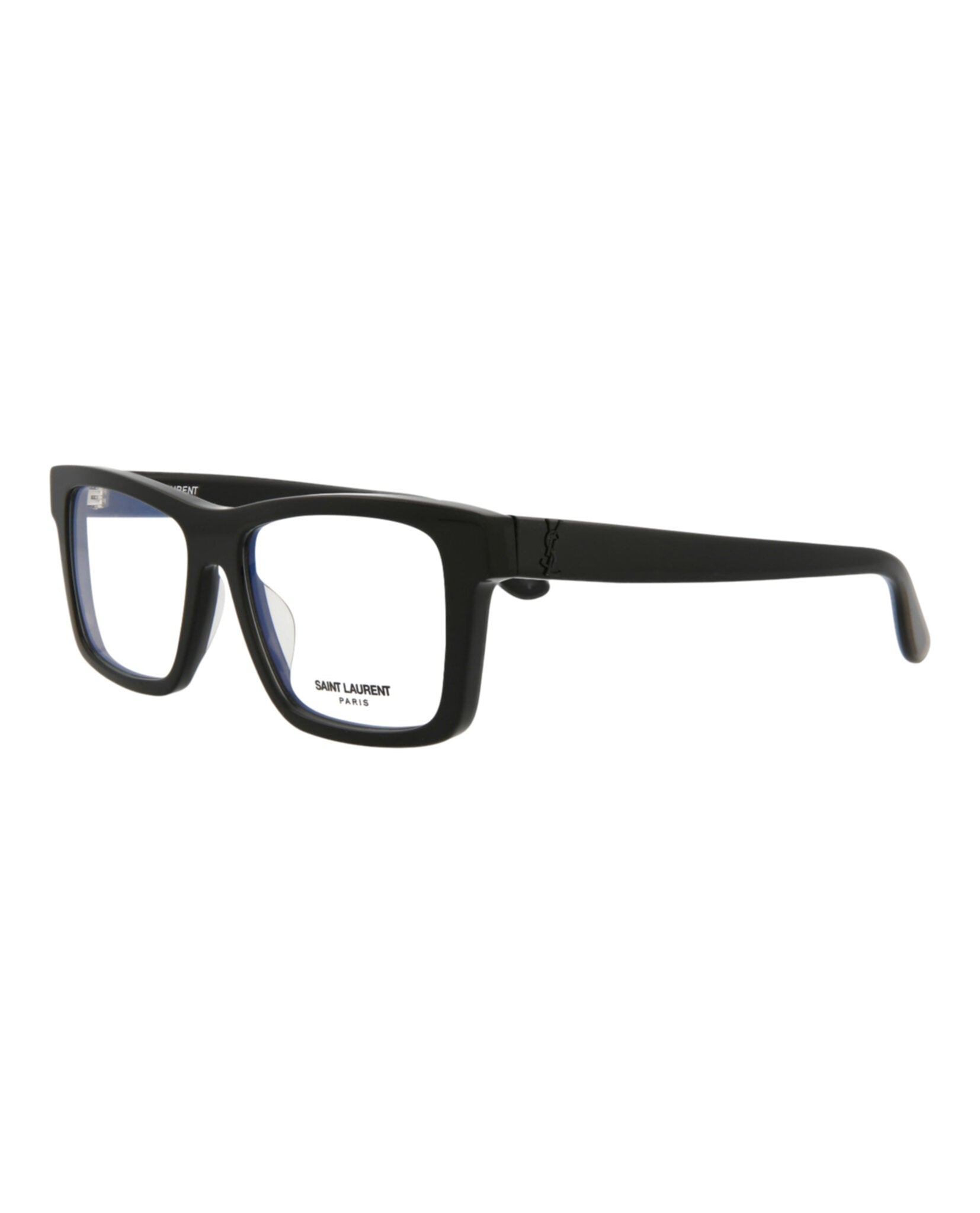 Saint Laurent Saint Laurent Unisex Square/Rectangle Black Black Transparent Fashion Designer Eyewear
