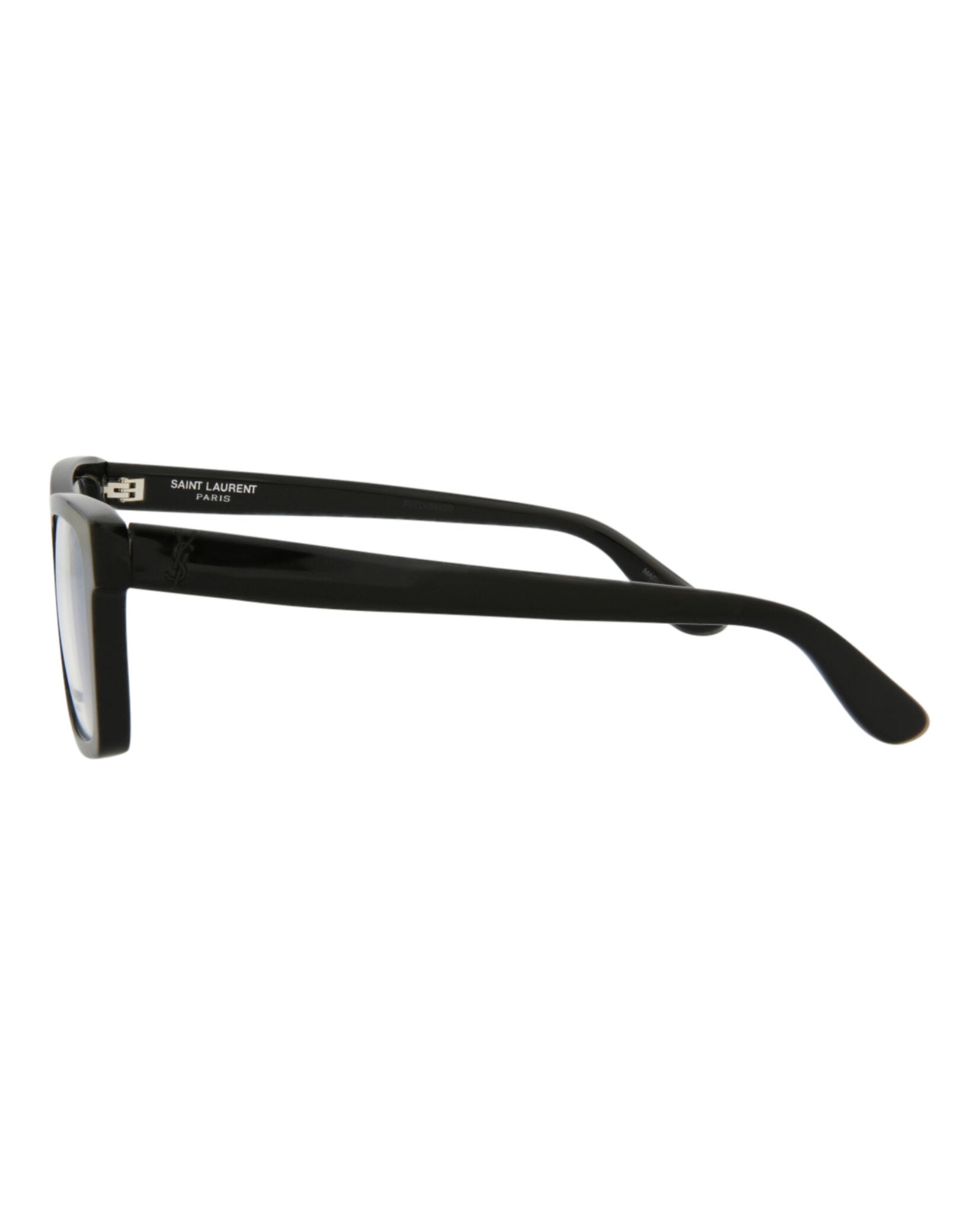 Saint Laurent Saint Laurent Unisex Square/Rectangle Black Black Transparent Fashion Designer Eyewear