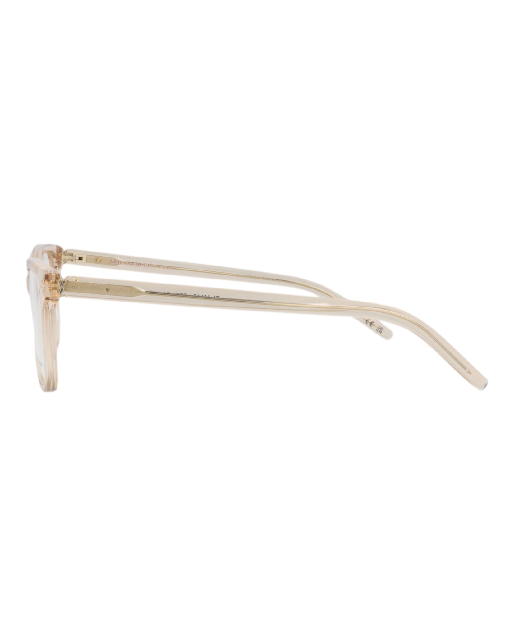 Saint Laurent Womens Square/Rectangle Nude Nude Transparent Fashion Designer Eyewear