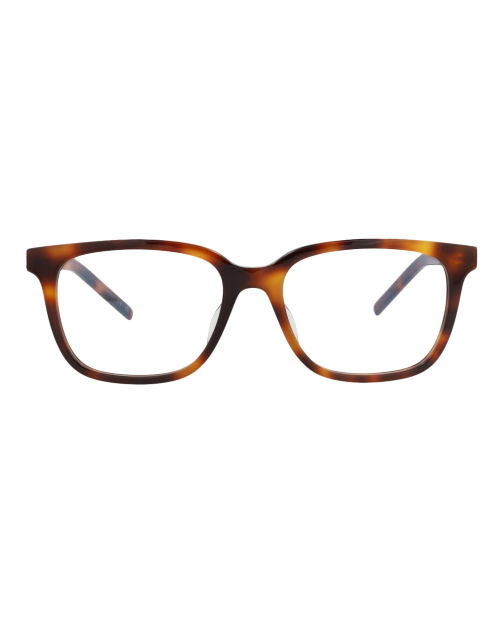 Saint Laurent Womens Square/Rectangle Havana Havana Transparent Fashion Designer Eyewear