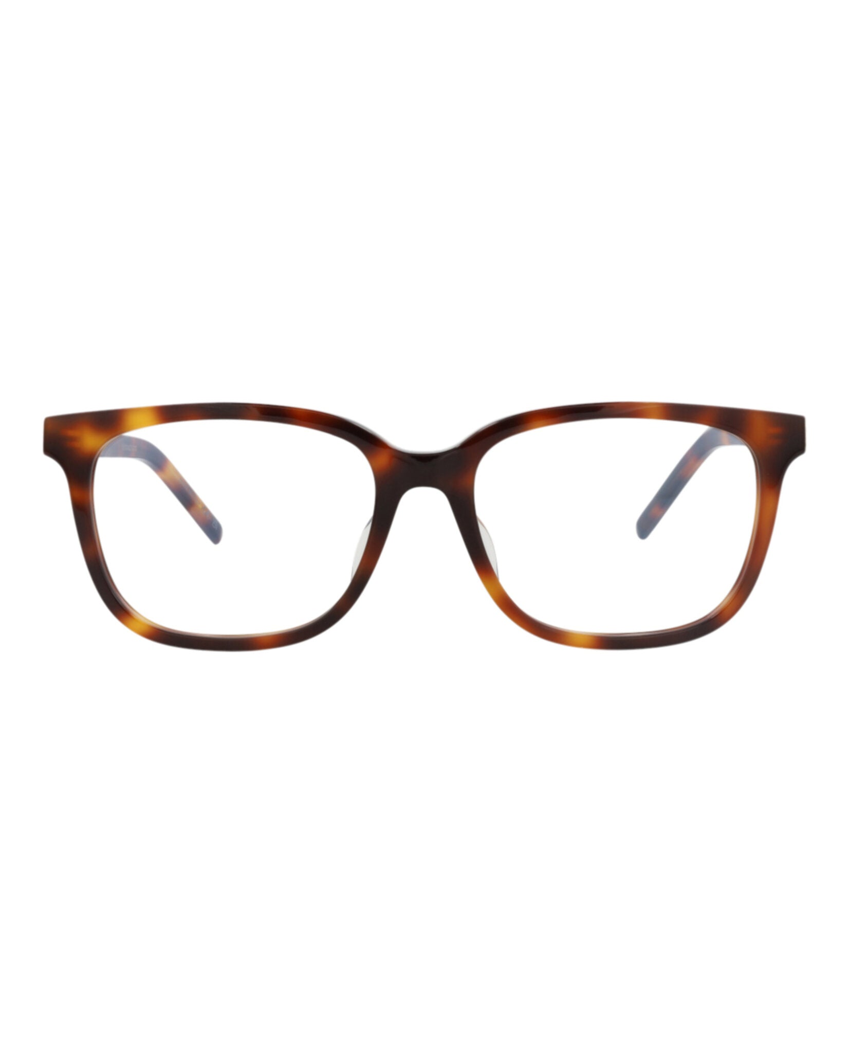 Saint Laurent Womens Square/Rectangle Havana Havana Transparent Fashion Designer Eyewear