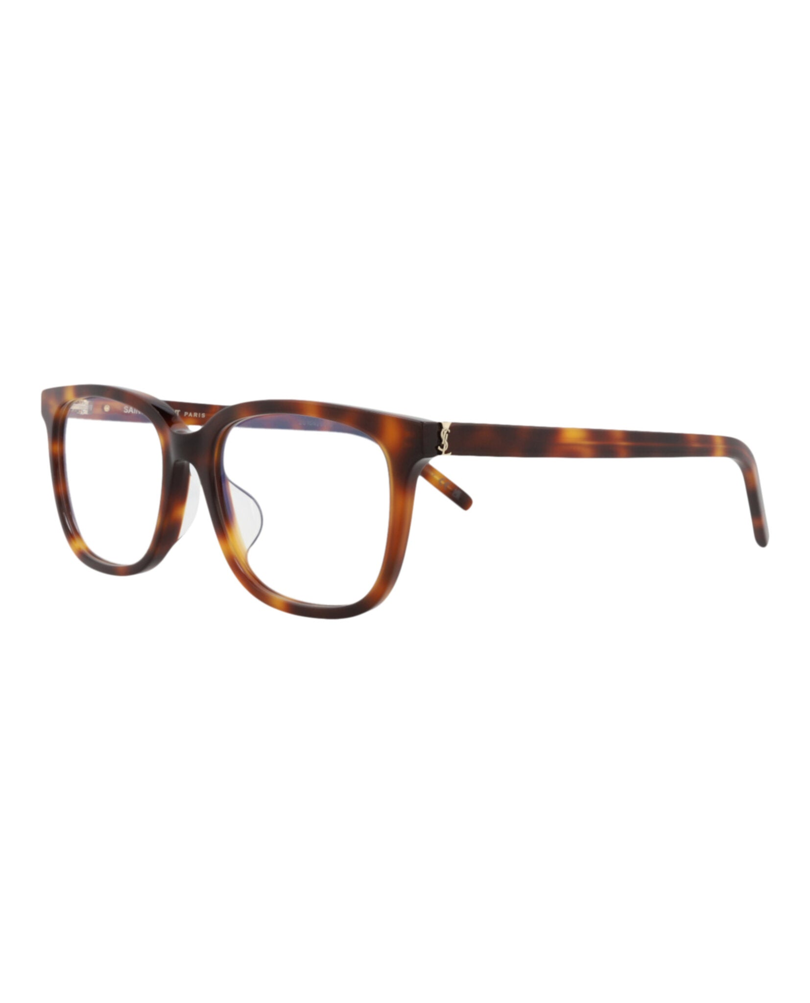 Saint Laurent Womens Square/Rectangle Havana Havana Transparent Fashion Designer Eyewear