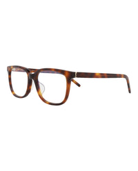 Saint Laurent Womens Square/Rectangle Havana Havana Transparent Fashion Designer Eyewear