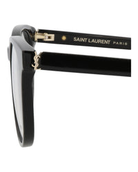 Saint Laurent Womens Round/Oval Black Black Transparent Fashion Designer Eyewear