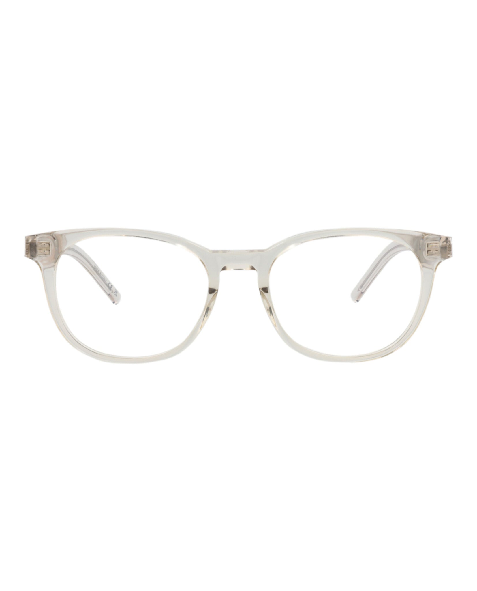 Saint Laurent Saint Laurent Womens Round/Oval Beige Beige Transparent Fashion Designer Eyewear
