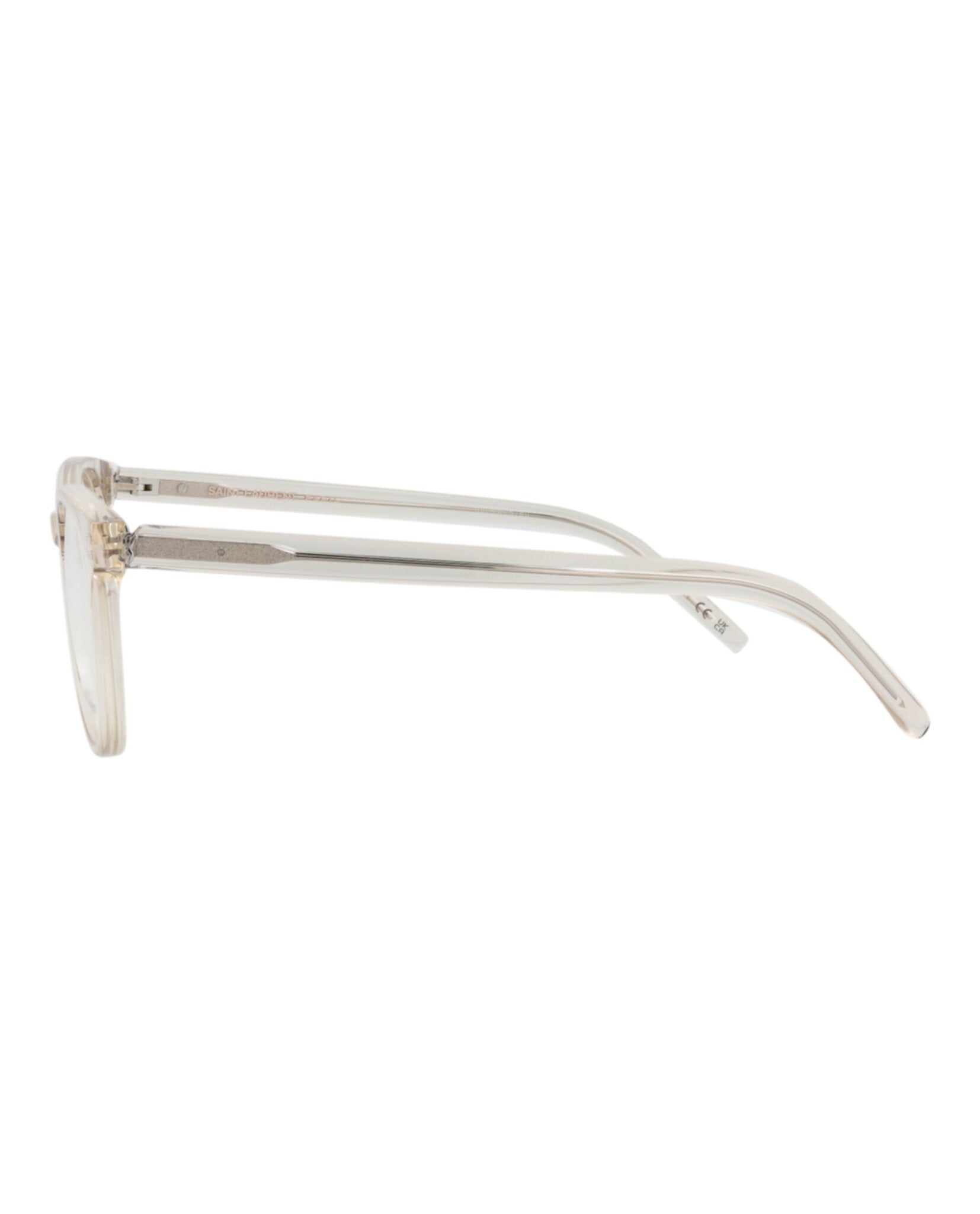 Saint Laurent Saint Laurent Womens Round/Oval Beige Beige Transparent Fashion Designer Eyewear