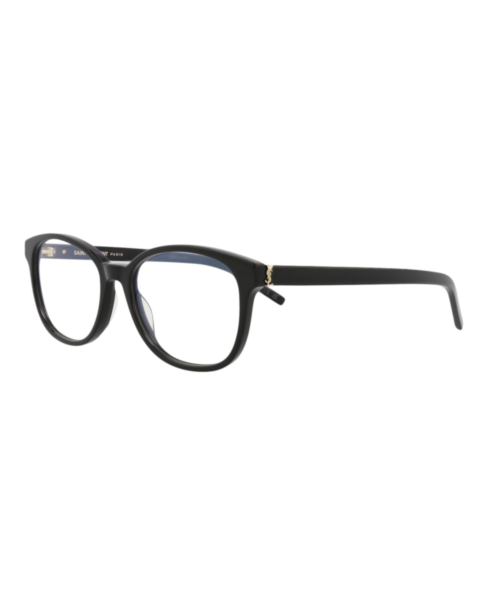 Saint Laurent Saint Laurent Womens Cat Eye Black Black Transparent Fashion Designer Eyewear