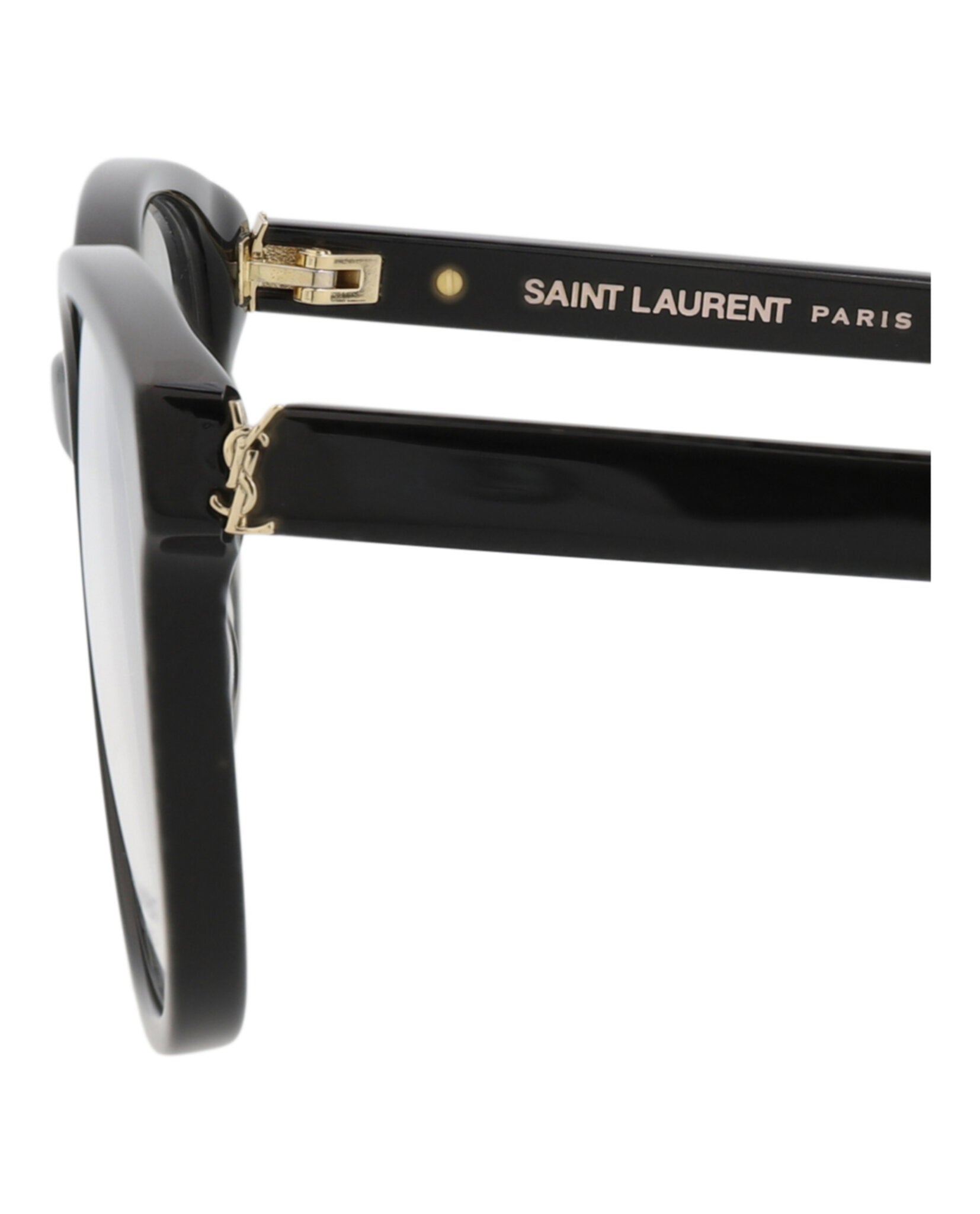Saint Laurent Saint Laurent Womens Cat Eye Black Black Transparent Fashion Designer Eyewear