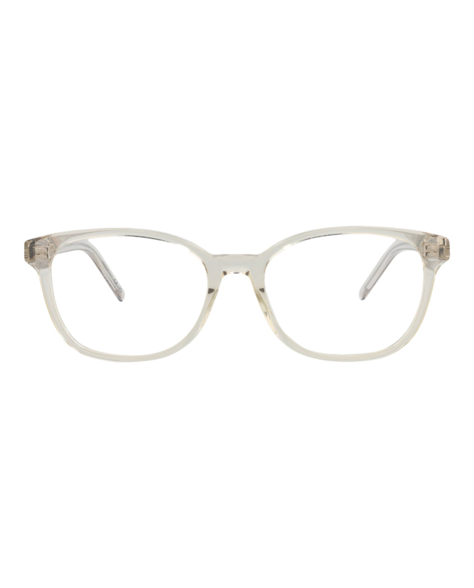 Saint Laurent Saint Laurent Womens Cat Eye Beige Beige Transparent Fashion Designer Eyewear
