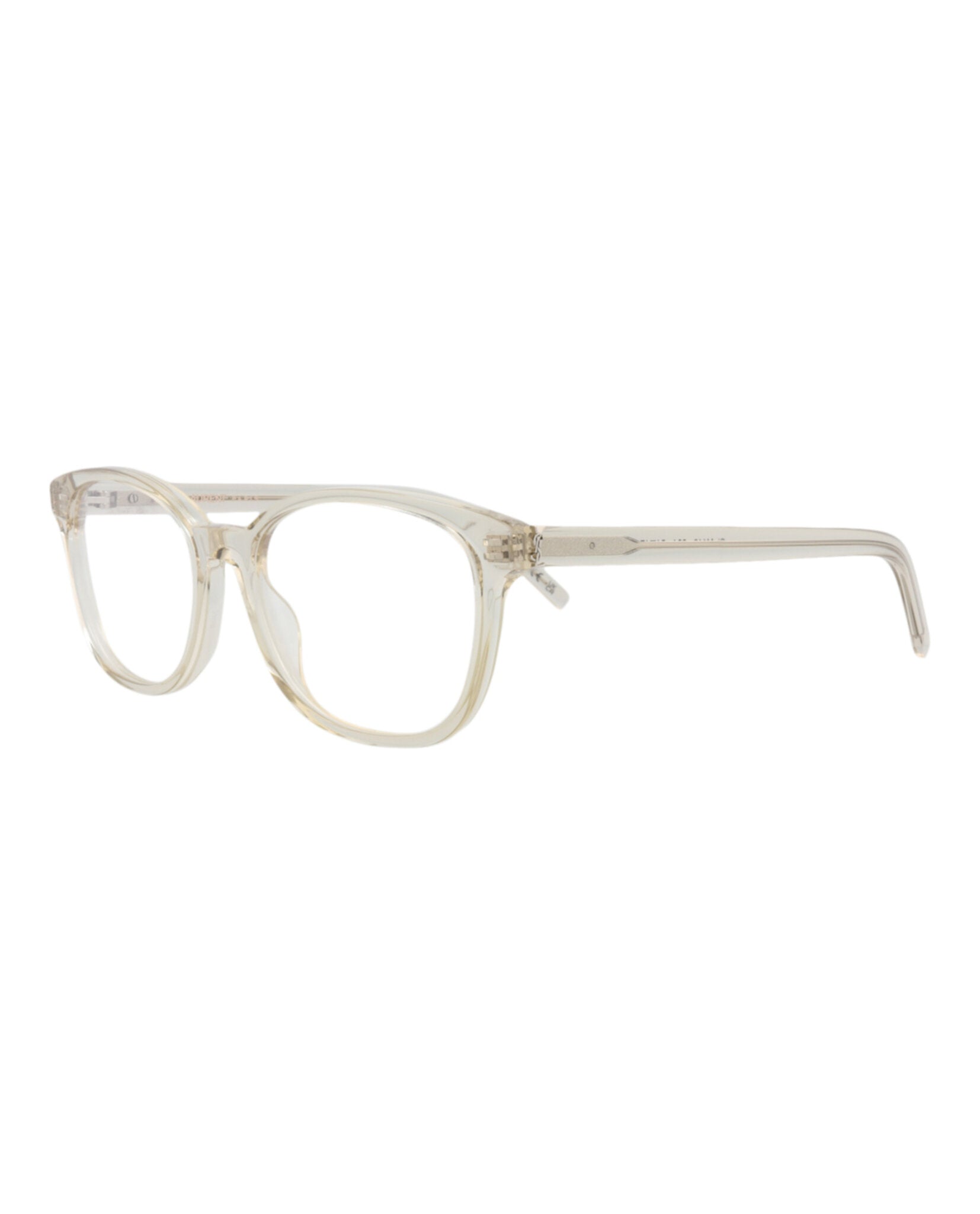 Saint Laurent Saint Laurent Womens Cat Eye Beige Beige Transparent Fashion Designer Eyewear