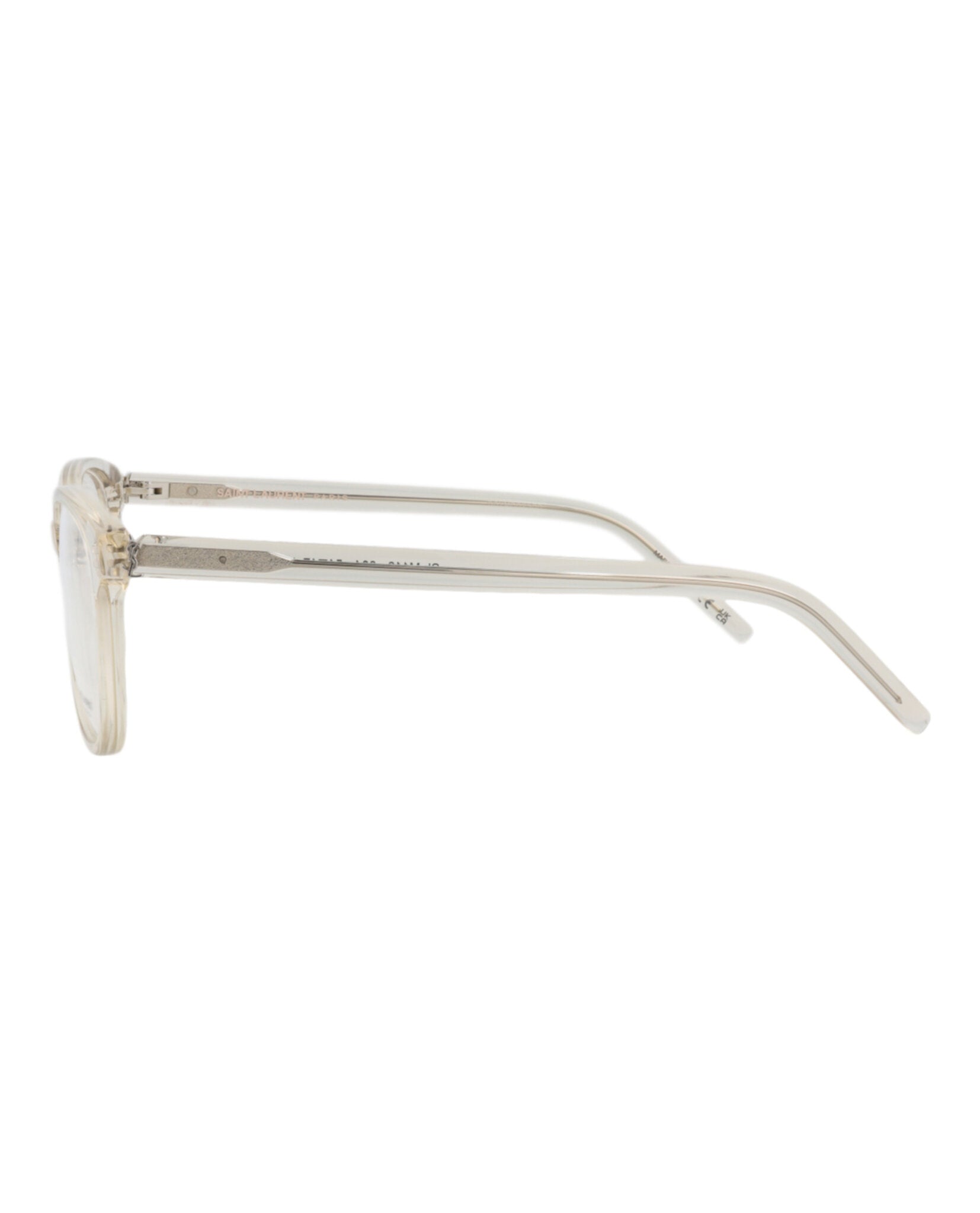 Saint Laurent Saint Laurent Womens Cat Eye Beige Beige Transparent Fashion Designer Eyewear