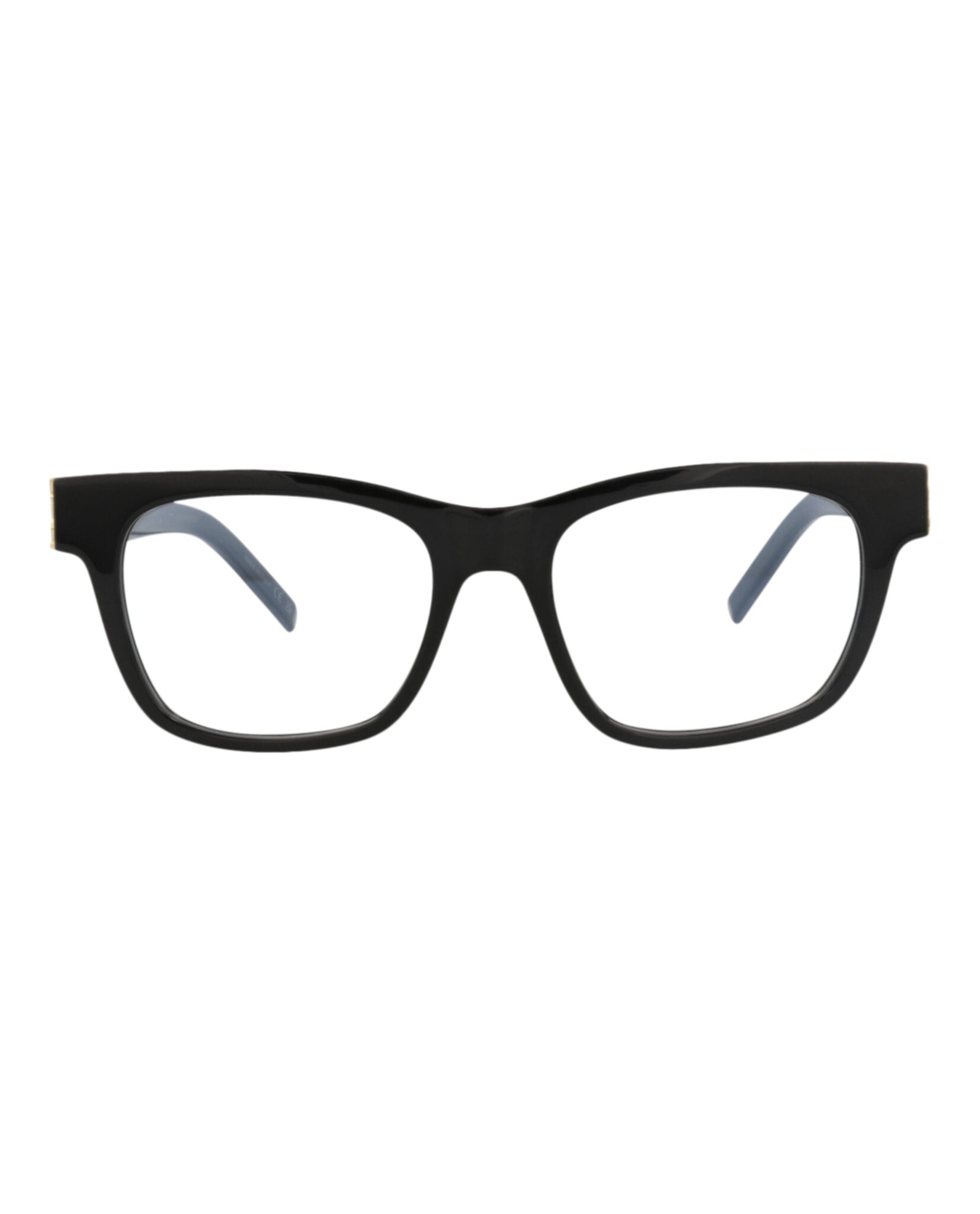 Saint Laurent Saint Laurent Womens Square/Rectangle Black Black Transparent Fashion Designer Eyewear