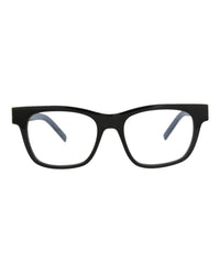 Saint Laurent Saint Laurent Womens Square/Rectangle Black Black Transparent Fashion Designer Eyewear