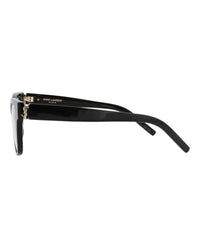 Saint Laurent Saint Laurent Womens Square/Rectangle Black Black Transparent Fashion Designer Eyewear