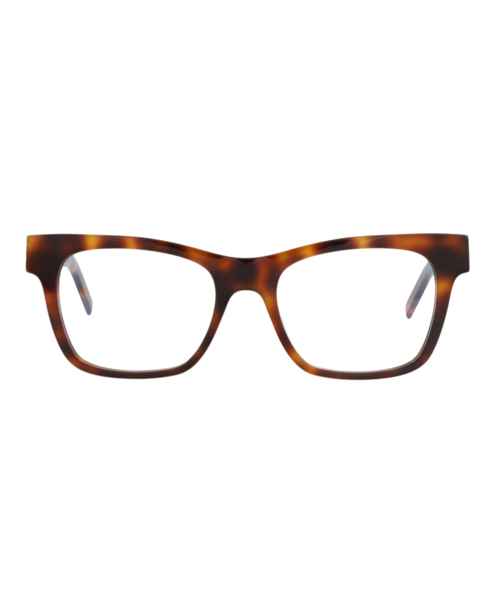 Saint Laurent Saint Laurent Womens Square/Rectangle Havana Havana Transparent Fashion Designer Eyewear