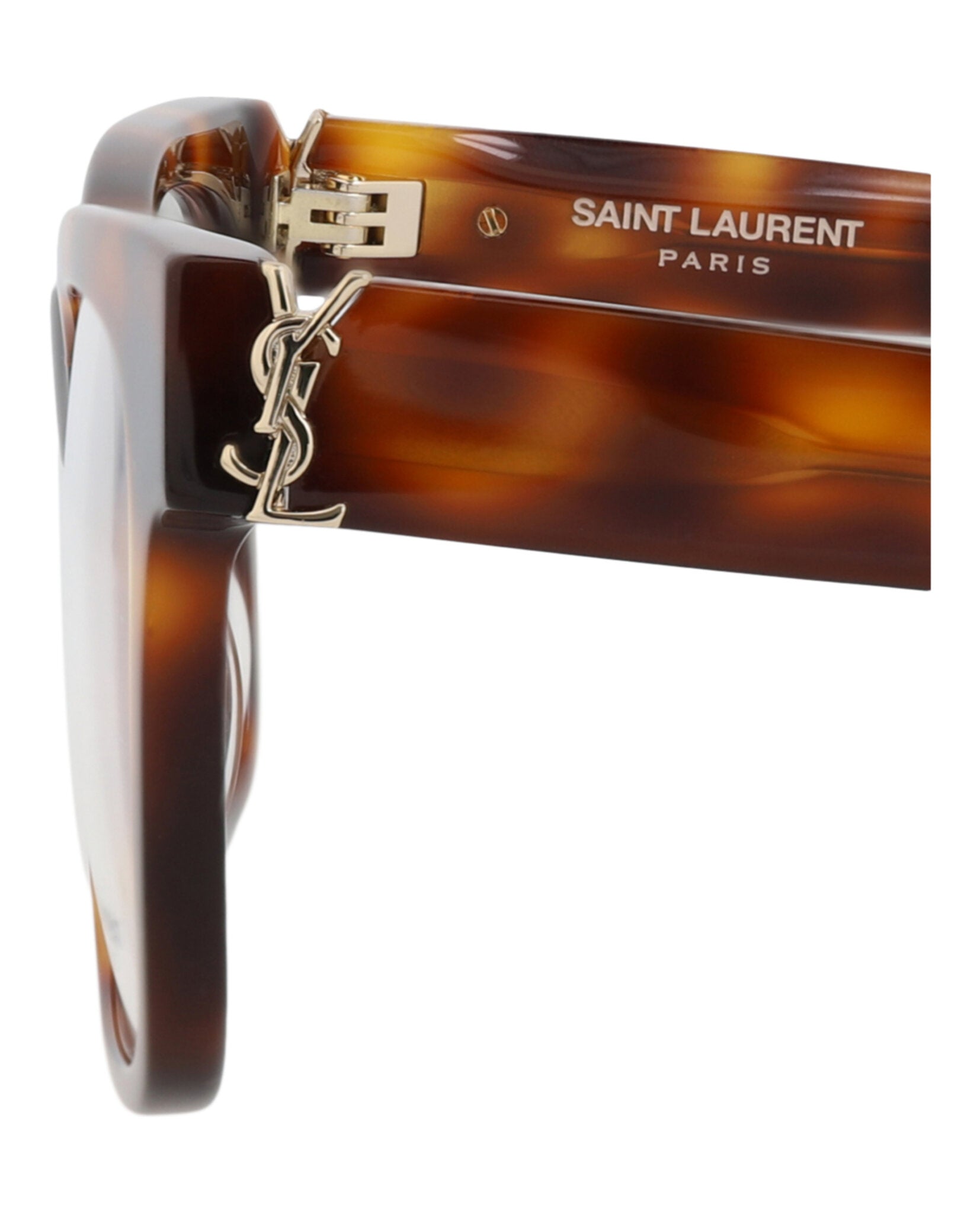 Saint Laurent Saint Laurent Womens Square/Rectangle Havana Havana Transparent Fashion Designer Eyewear