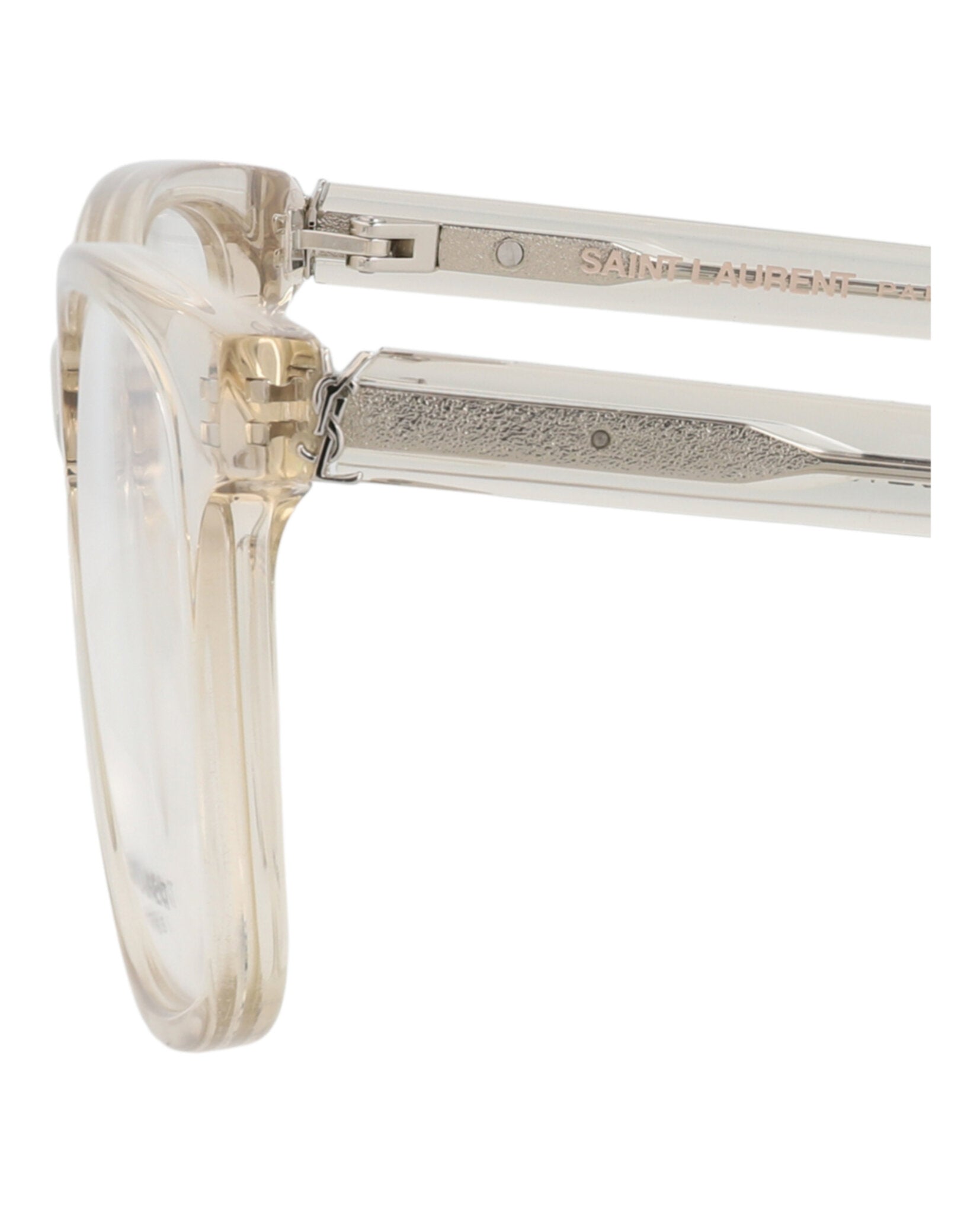 Saint Laurent Womens Round/Oval Beige Beige Transparent Fashion Designer Eyewear