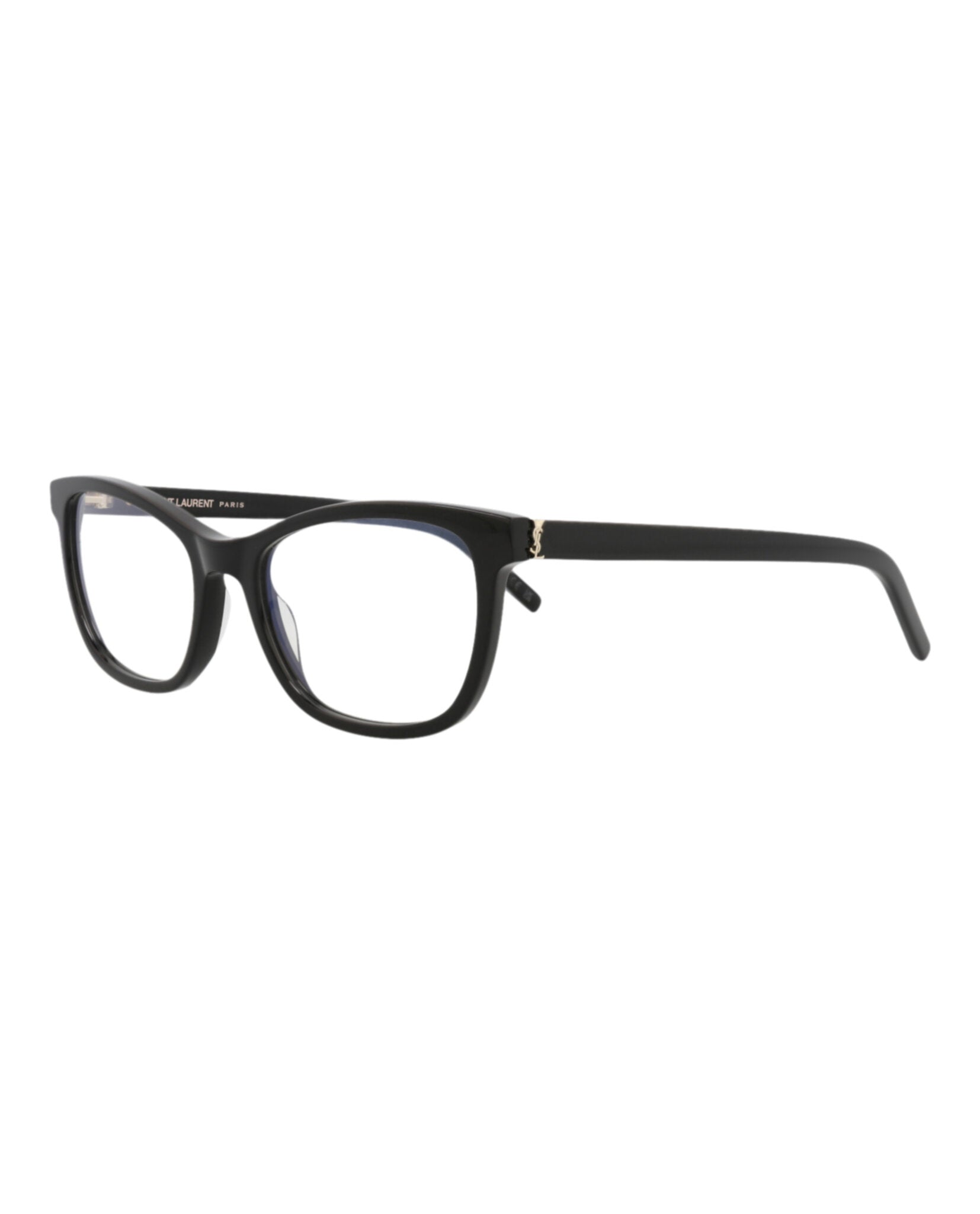 Saint Laurent Saint Laurent Womens Cat Eye Black Black Transparent Fashion Designer Eyewear