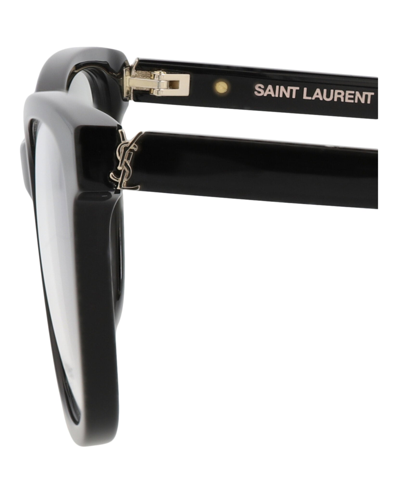 Saint Laurent Saint Laurent Womens Cat Eye Black Black Transparent Fashion Designer Eyewear