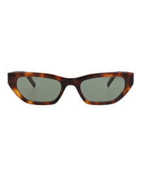 Saint Laurent Unisex Cat Eye Havana Havana Green Fashion Designer Eyewear