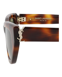 Saint Laurent Unisex Cat Eye Havana Havana Green Fashion Designer Eyewear