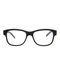 Saint Laurent Saint Laurent Womens Square/Rectangle Black Black Transparent Fashion Designer Eyewear
