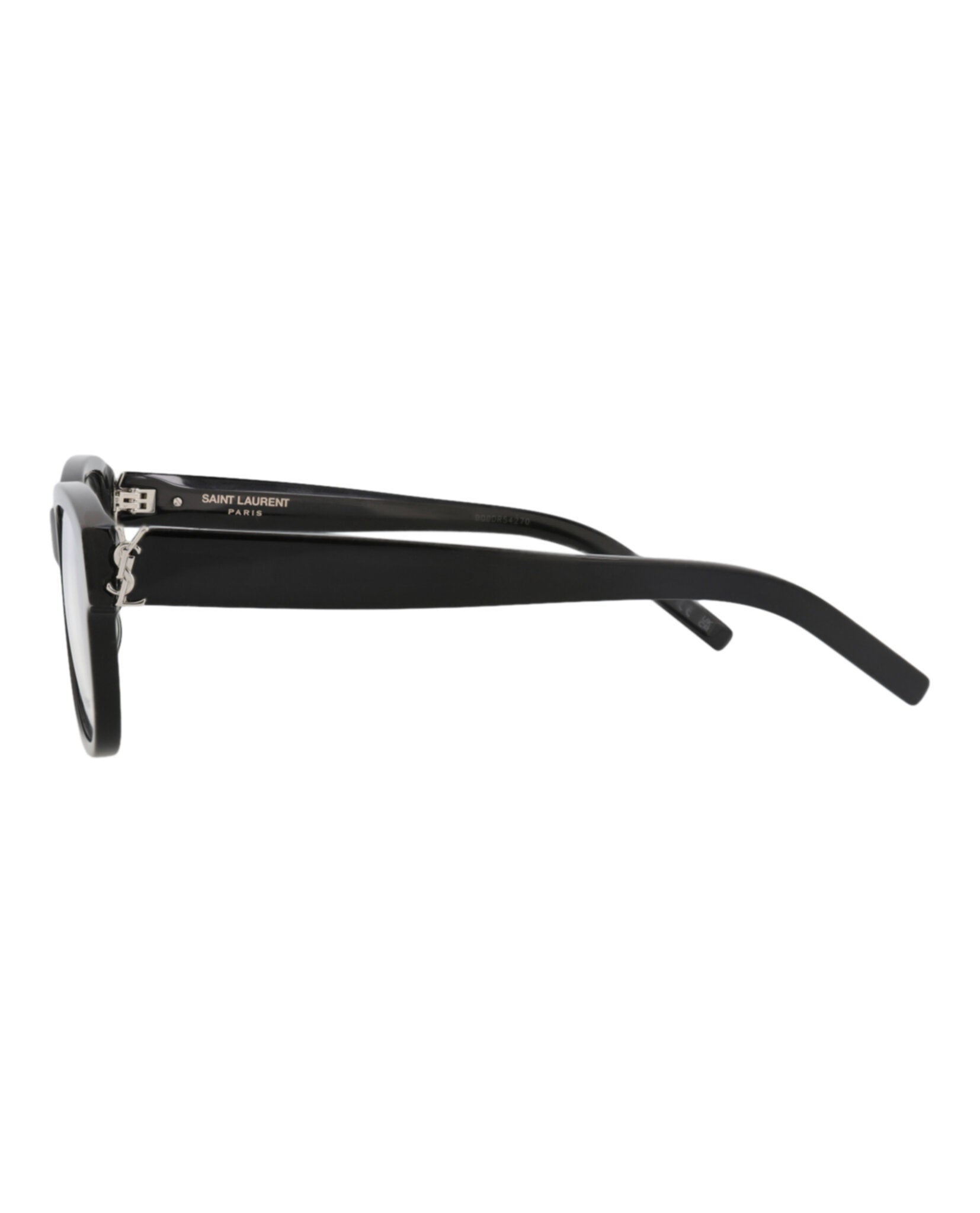 Saint Laurent Saint Laurent Womens Square/Rectangle Black Black Transparent Fashion Designer Eyewear