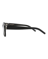 Saint Laurent Saint Laurent Womens Square/Rectangle Black Black Transparent Fashion Designer Eyewear