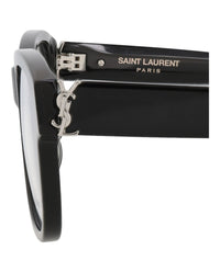 Saint Laurent Saint Laurent Womens Square/Rectangle Black Black Transparent Fashion Designer Eyewear