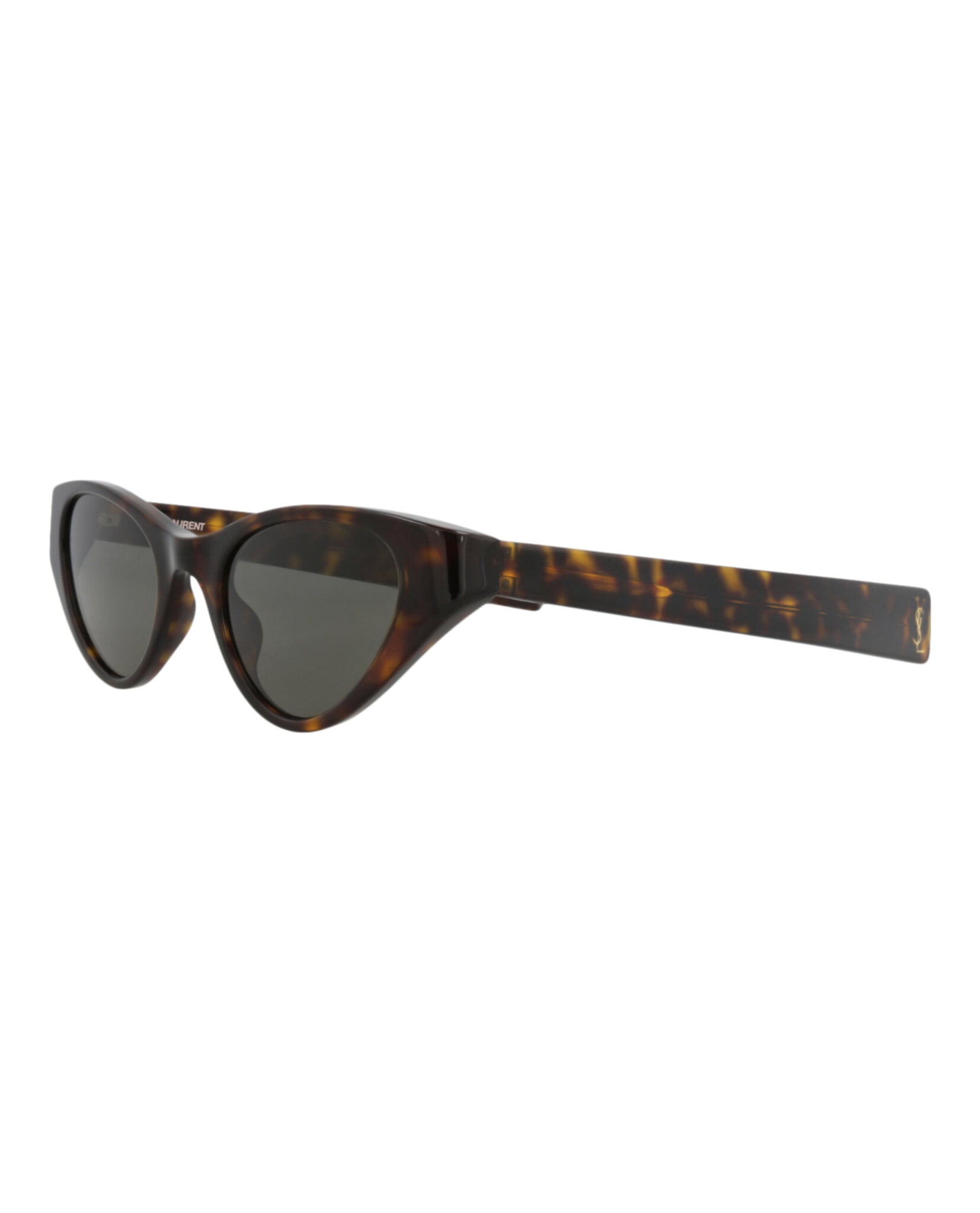 Saint Laurent Saint Laurent Womens Cat Eye Havana Havana Grey Fashion Designer Eyewear
