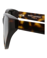 Saint Laurent Saint Laurent Womens Cat Eye Havana Havana Grey Fashion Designer Eyewear