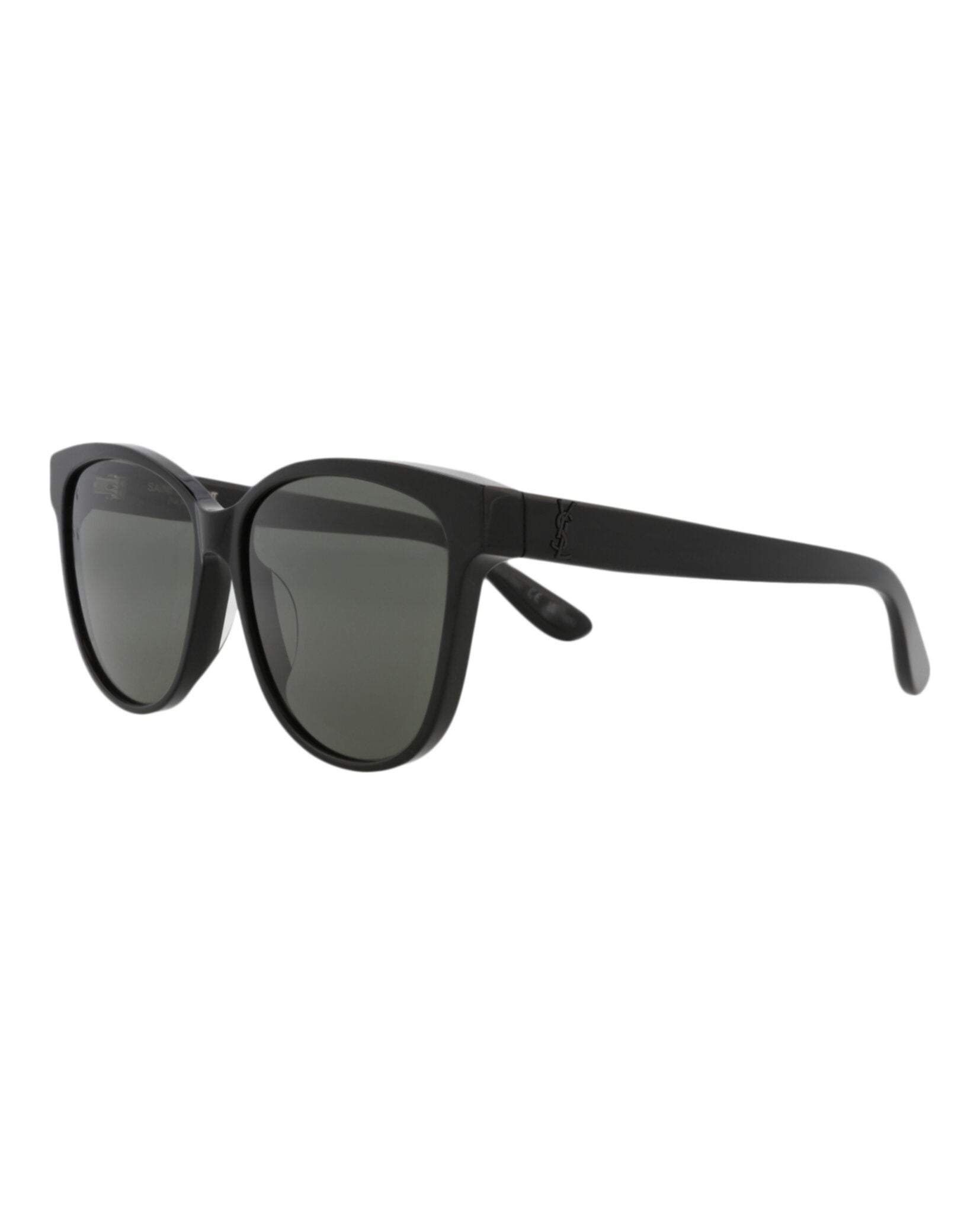 Saint Laurent Unisex Round/Oval Black Black Grey Fashion Designer Eyewear