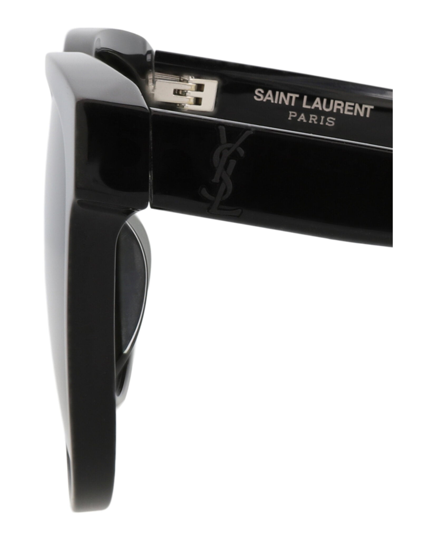 Saint Laurent Unisex Round/Oval Black Black Grey Fashion Designer Eyewear
