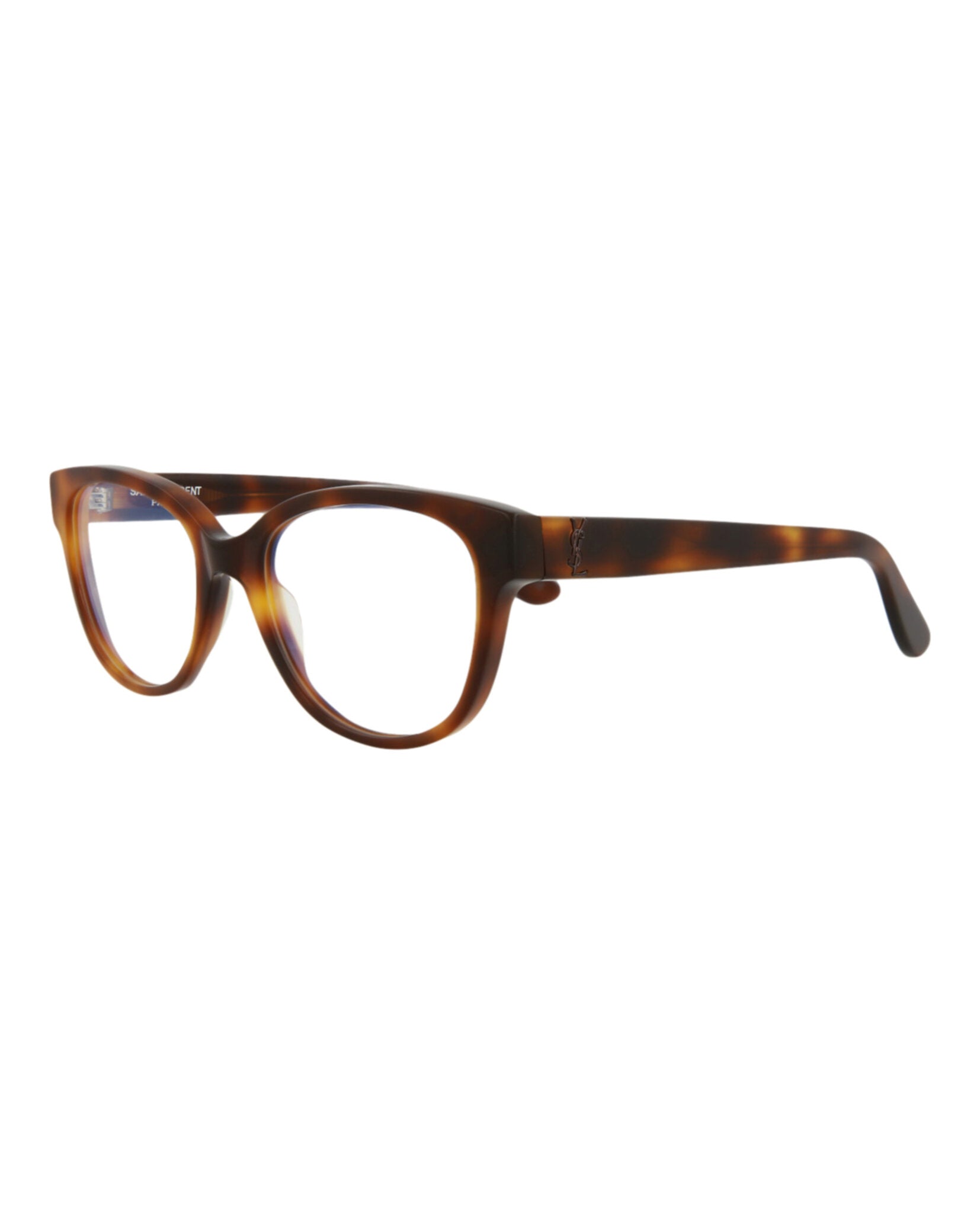 Saint Laurent Saint Laurent Womens Round/Oval Havana Havana Transparent Fashion Designer Eyewear