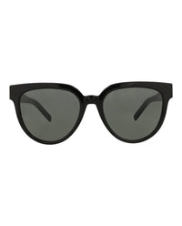 Saint Laurent Womens Cat Eye Black Black Grey Fashion Designer Eyewear