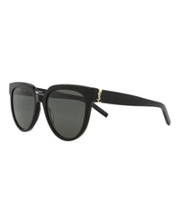Saint Laurent Womens Cat Eye Black Black Grey Fashion Designer Eyewear