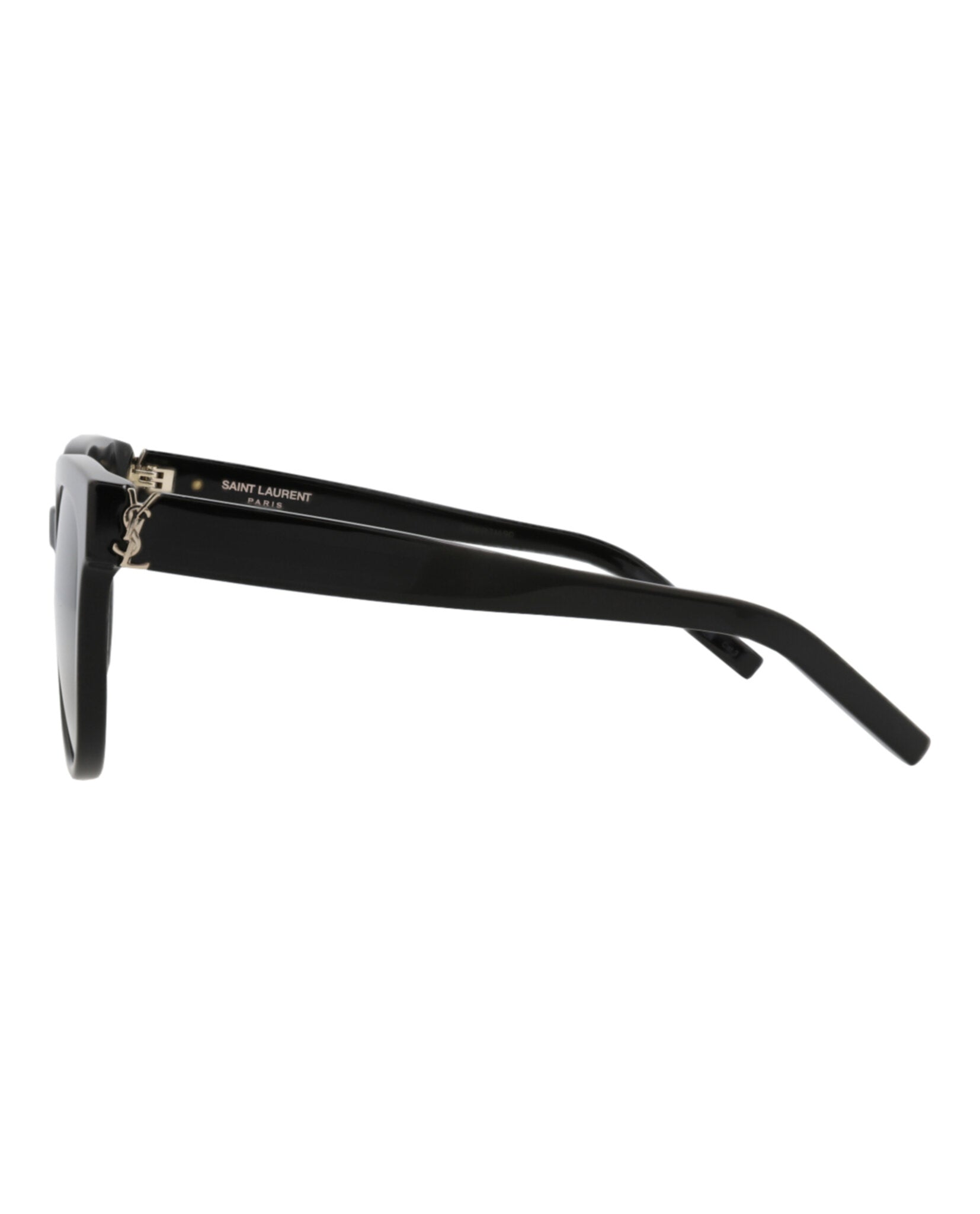 Saint Laurent Womens Cat Eye Black Black Grey Fashion Designer Eyewear
