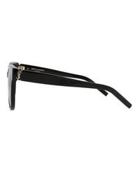 Saint Laurent Womens Cat Eye Black Black Grey Fashion Designer Eyewear