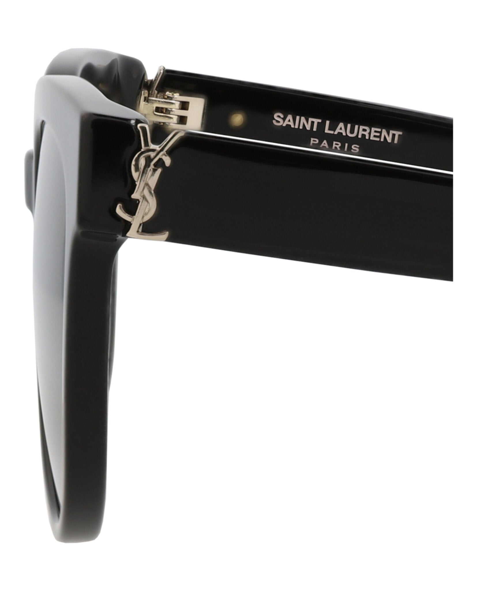 Saint Laurent Womens Cat Eye Black Black Grey Fashion Designer Eyewear