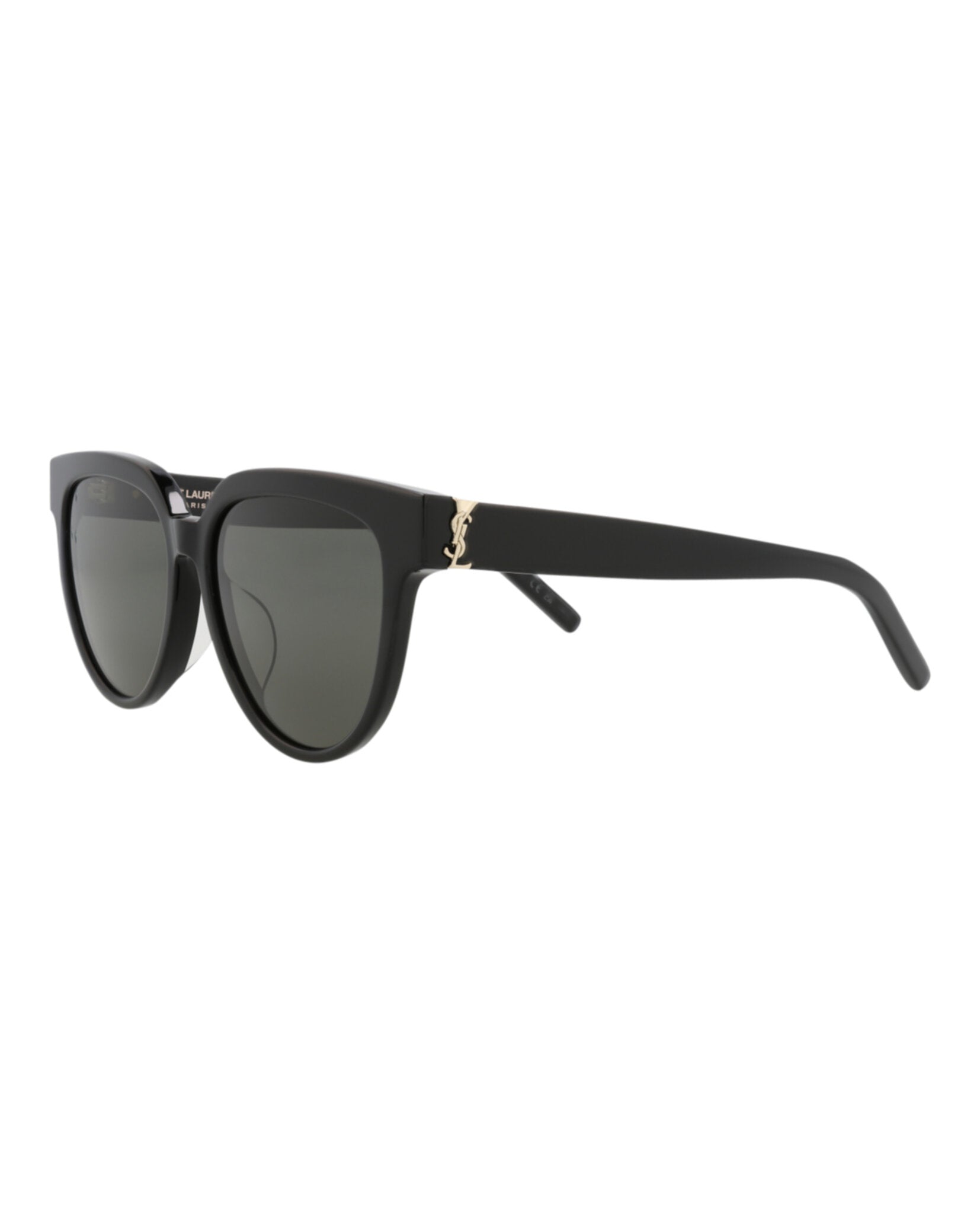 Saint Laurent Womens Cat Eye Black Black Grey Fashion Designer Eyewear