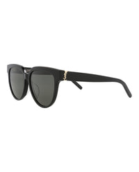 Saint Laurent Womens Cat Eye Black Black Grey Fashion Designer Eyewear