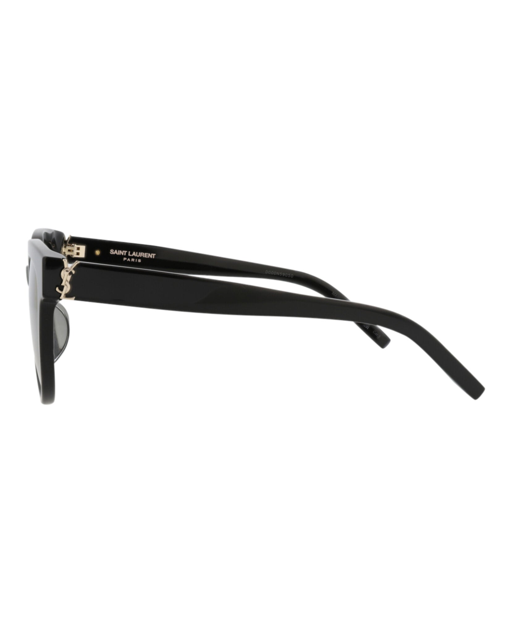 Saint Laurent Womens Cat Eye Black Black Grey Fashion Designer Eyewear