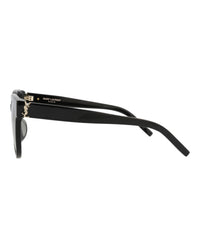 Saint Laurent Womens Cat Eye Black Black Grey Fashion Designer Eyewear