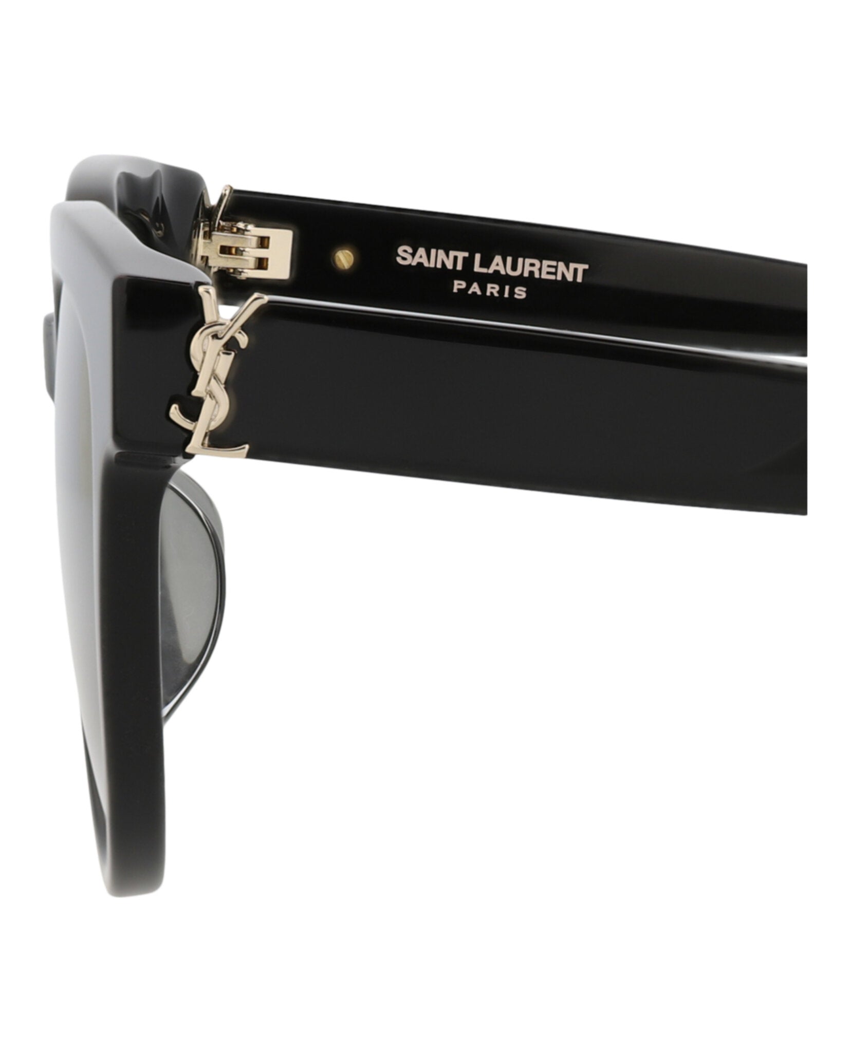 Saint Laurent Womens Cat Eye Black Black Grey Fashion Designer Eyewear