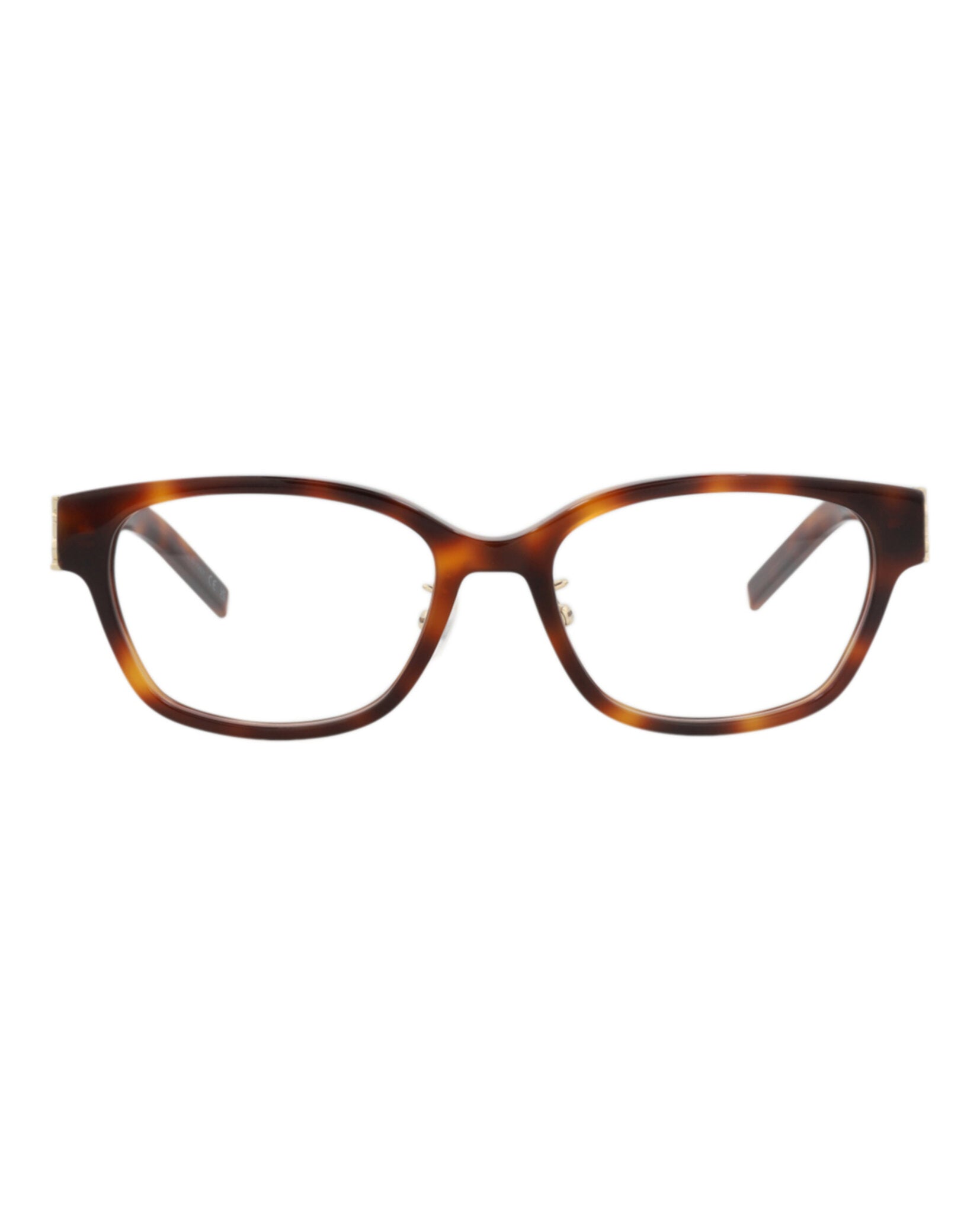 Saint Laurent Womens Square/Rectangle Havana Havana Transparent Fashion Designer Eyewear