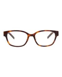 Saint Laurent Womens Square/Rectangle Havana Havana Transparent Fashion Designer Eyewear