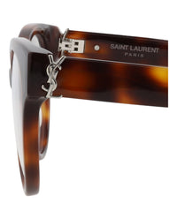 Saint Laurent Saint Laurent Womens Cat Eye Havana Havana Transparent Fashion Designer Eyewear
