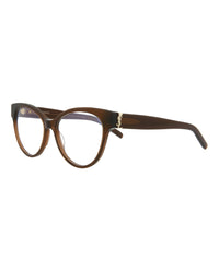 Saint Laurent Saint Laurent Womens Cat Eye Brown Brown Transparent Fashion Designer Eyewear