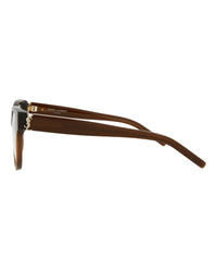 Saint Laurent Saint Laurent Womens Cat Eye Brown Brown Transparent Fashion Designer Eyewear