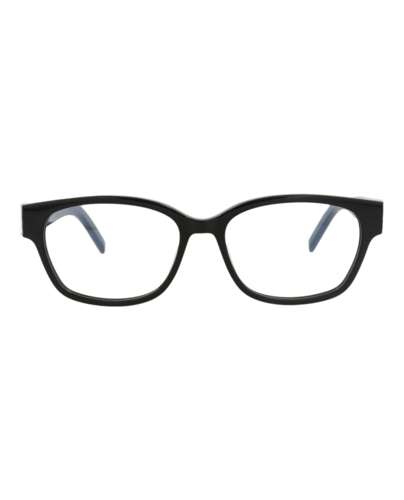 Saint Laurent Saint Laurent Womens Square/Rectangle Black Black Transparent Fashion Designer Eyewear